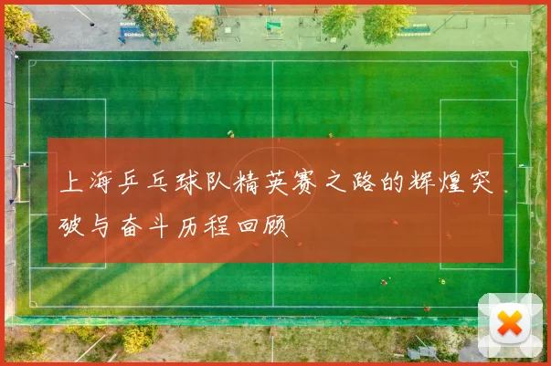 上海乒乓球队精英赛之路的辉煌突破与奋斗历程回顾